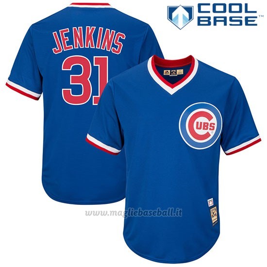 Maglia Baseball Uomo Chicago Cubs 31 Fergie Jenkins Cool Base